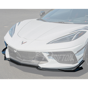 Alerón Delantero de Fibra de Carbono Seca Estilo DRIFTON Z06 C8 Stingray con Aletas Laterales para Chevrolet Corvette Z51 2020-2026 - Product Image 2