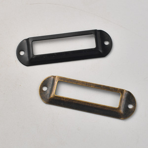 Sheet Metal <b>Frame</b> Handle Rectangle 70x21mm Bronze <b>Black</b> Durable Drawer Decoration - Product Image 3