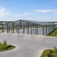Structure en acier industrielle pour entrepôt, logistique, atelier, bâtiment métallique à longue portée, construction