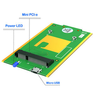 Адаптер Mini PCI-e Micro USB 2.0 с поддержкой слота для SIM-карты, модуля WWAN/LTE/3G/4G WiFi для ноутбуков/настольных ПК, металлический алюминиевый корпус, 2 антенны - Product Image 3
