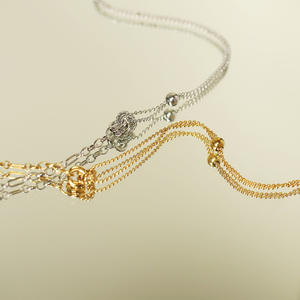 Stainless steel collar chain splicing chain Fried Dough Twists <b>ring</b> gold-plated jewelry women's <b>necklace</b> - Product Image 4