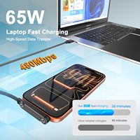 Cable de Datos USB 2 en 1 de 65W con Soporte Plegable para Teléfono, Carga Rápida USB a USB C, Tipo-C, con Soporte de Escritorio Integrado para Huawei y OnePlus