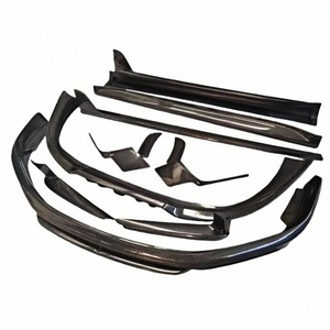 Kit carrosserie en fibre de carbone <span class=keywords><strong>Techart</strong></span> pour <span class=keywords><strong>Porsche</strong></span> Carrera <span class=keywords><strong>911</strong></span> 992, lèvre avant 992, diffuseur arrière, jupe latérale - Product Image 1