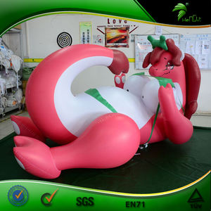 Jouets gonflables en PVC écologique, animaux gonflables, Dragon rouge, avec <span class=keywords><strong>gros</strong></span> seins, 1 pièce - Product Image 1