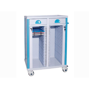 Carrello Porta Cartelle Paziente in Plastica a Doppia Fila RF-E17 con Porte Bloccabili Classe II per la Gestione dei Dossiers Medici Ospedalieri - Product Image 5