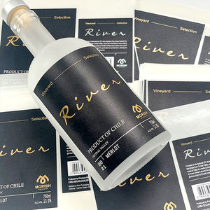 Logotipo de marca de alta calidad, pegatina de cartón mate negro, adhesivo de lujo, lámina dorada, estampado, Impresión de etiquetas - Product Image 3