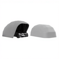 Garaje Plegable Móvil Semiautomático, Garaje Retráctil, Protección Contra la Lluvia y el Sol, Cubierta para Automóvil, Carpa para Automóvil, Carpa Galvanizada