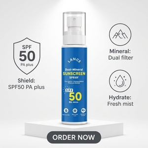 Protector Solar Mineral Dual Vegano <span class=keywords><strong>Lance</strong></span> OEM/ODM en Aerosol, SPF 50 PA++++, Probado In Vitro, Protección de Amplio Espectro, Absorción Rápida - Product Image 2