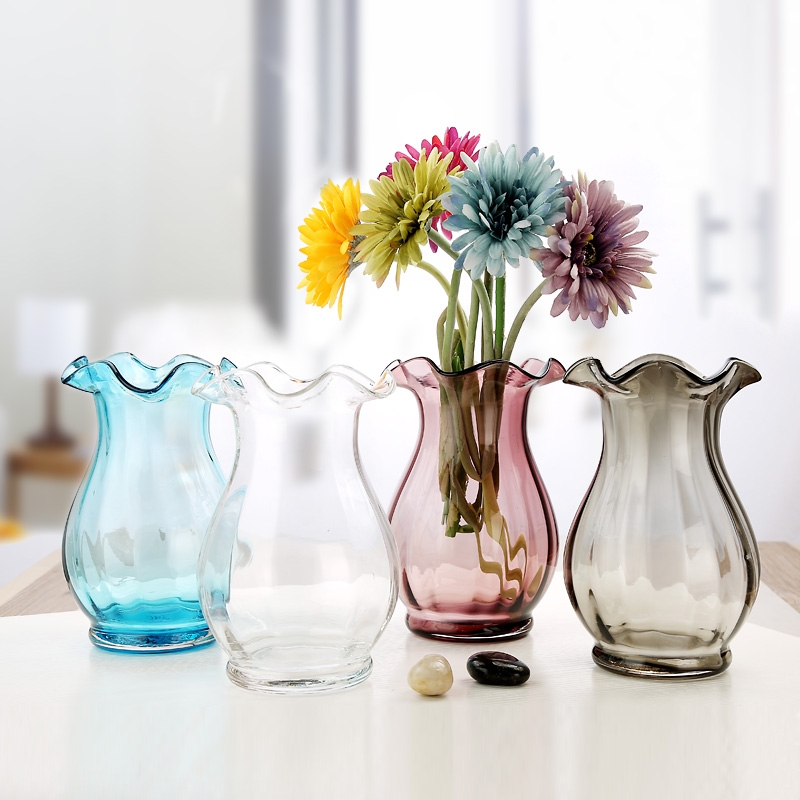 Factory Produced Wholesale Glass Flower Vase for Home Decor