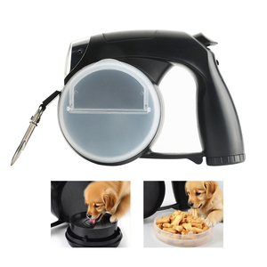 5 In 1 guinzaglio per cani In Nylon retrattile luci LED plastica ciotola per cani cacca sacchetto <span class=keywords><strong>4M</strong></span> nastro sostenibile guinzaglio multifunzione Pet - Product Image 1