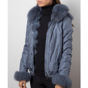 Women Winter Fox Fur Coat Jacket New Warm Female Double Side <strong>Sleeves</strong> <strong>Detachable</strong> Vest Parka CT261 - Product Image 2