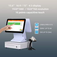 Precio de Fábrica, Sistema POS Todo en Uno con Pantalla Táctil de 15.6 Pulgadas, Caja Registradora para Supermercado, Fabricantes de Máquinas POS, Venta al Por Mayor