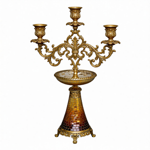 Porte-bougie en laiton antique fait main sur mesure avec usinage CNC pour la décoration de luxe de la maison, provenant du Guangdong - Product Image 4