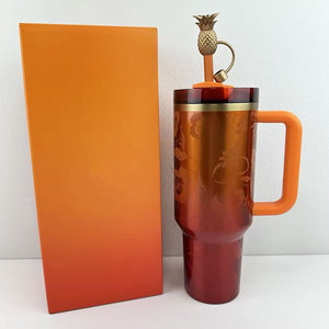 New Karol G Cup 40oz Double Layer Stainless Steel Straw Insulated Cup Portable Car Travel Vacuum Tumbler with Gift Box - Product Image 1