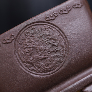 <span class=keywords><strong>Pot</strong></span> carré en argile violette Zisha en terre brute, <span class=keywords><strong>pot</strong></span> de fleurs de bureau respirant avec motif de dragon chinois en relief pour mini-landscape et bonsaï - Product Image 4