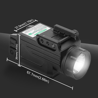 Batterie rechargeable compacte intégrée combo de visée laser rouge tactique avec combo de visée laser à lumière led de chasse