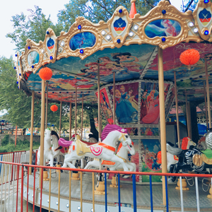 Outdoor Playground Amusement Park Rides Luxury Kids Horses 32Seats <strong>Merry</strong> <strong>Go</strong> <strong>Round</strong> Carousel for Sale - Product Image 4