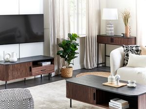 Ajunion hiện đại MDF chất liệu gỗ Bàn cà phê ván dăm bàn Kim loại chân bàn cà phê với cửa trượt lưu trữ - Product Image 6