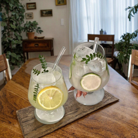 Ins Net Tasse de restaurant au design classique rouge pour vin, café glacé, soda, verre transparent