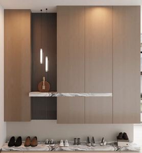 ตู้รองเท้าไม้สไตล์ไม้เนื้อแข็งที่ทนทานแบบดั้งเดิมมีประตูสำหรับบ้านห้องนั่งเล่นโรงแรม/อพาร์ทเมนต์เก็บของเฟอร์นิเจอร์ - Product Image 3