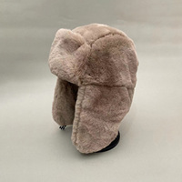 Chapeau Aviateur Unisexe en Peluche Épaisse, Chaud Hiver, Style Russe Ushanka, Bonnet avec Cache-Oreilles, Style Trapper, pour l'Extérieur
