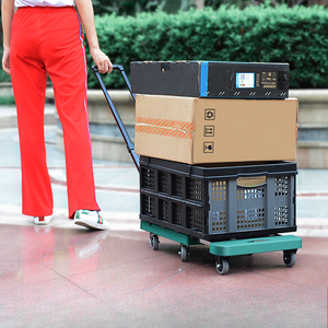 Ev katlama taşınabilir kargo arabası katlanabilir aracı sepeti küçük el alma paketi sonrası posta arabası - Product Image 3