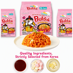 <span class=keywords><strong>Ramen</strong></span> Picante de Pollo Estilo Coreano Buldak, Sabor Suave a <span class=keywords><strong>Carbonara</strong></span>, 650g, Listo para Enviar, Estándar Global - Product Image 2