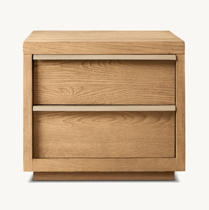 Table de chevet fermée Sassanid OEM Design américain Chêne naturel Champagne Bézier - Product Image 2