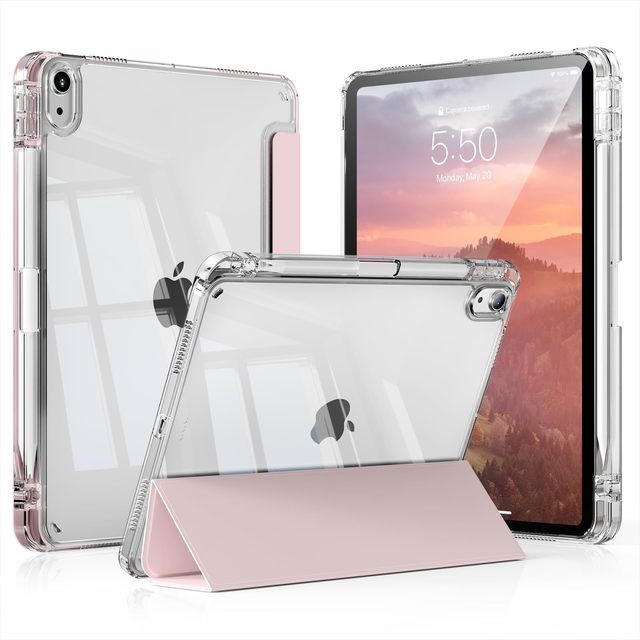 Acrylic PU Leather for iPad A16 11th Air 7 Generation 11 Inch 2025 Case iPad Case Cover Clear Back for iPad Pro13