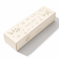 Boîte en carton kraft écologique personnalisable avec logo, support coulissant mat pour emballage de gâteaux, pains et desserts
