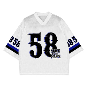 T-shirts décontractés pour hommes de premier choix, style hip-hop, en tricot Spandex/Polyester 200g, impression numérique, séchage rapide, service OEM, patchwork personnalisé - Product Image 6