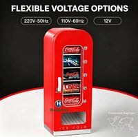 Mini-réfrigérateur de comptoir pour boissons énergisantes (Red Bull, Coca-Cola) – Équipement de réfrigération avec porte vitrée pour bières
