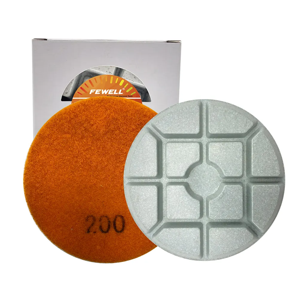 4inch 100mm 200# non abrasive nylon cleaning wheel diamond polishing Pads for ceramic concrete floor