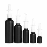 Flacon pulvérisateur vide noir mat pour emballage cosmétique, huile essentielle, échantillon de voyage 5-100ml, verre opaque à brume fine, vente en gros