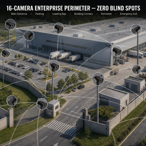 Sistema de Cámaras de Seguridad PoE de 16 Canales y 1080p, 16 Cámaras IP Tipo Bala Negras de 2MP, Audio, Detección Humana por IA, Vigilancia CCTV, Visualización por Aplicación - Product Image 5