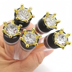 Corona di plastica perla diamante <span class=keywords><strong>piccola</strong></span> spazzola per ciglia finte con confezione a tubo individuale - Product Image 4