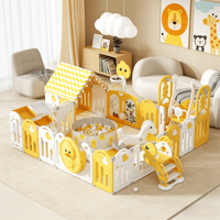 Parc pour bébé pliable en plastique moderne, modèle transfrontalier, avec pliage facile et espace interactif parent-enfant