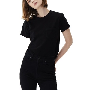 Mujeres 2024 nuevo diseño mujeres Calidad Algodón ajuste suelto pequeño hombro caído en blanco camiseta de gran tamaño para mujer de BD - Product Image 6