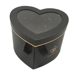 Bán Buôn Tùy Chỉnh Đôi Hình Trái Tim Hộp Hoa Sang Trọng Thiết Kế Quà Tặng Bao Bì Hộp Giấy Rỗng Hội Đồng Quản Trị Hoa Hộp Trái Tim Với Cửa Sổ - Product Image 2