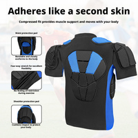Maillots de protection de hockey sur glace pour adultes, rembourrés en EVA, protection des épaules, de la poitrine et des côtes, extensibles dans les 4 sens, vêtements de sport compressifs, personnalisables OEM ODM