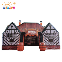 Winsun Tente de bar gonflable en PVC imperméable tente gonflable de pub de fête portable en plein air