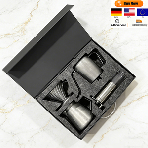 Caja de Regalo Reutilizable Clásica Personalizada <span class=keywords><strong>Klam</strong></span> para Juego de Cafetera, Metal y Vidrio, Portátil y Duradera, de Grado Alimenticio - Product Image 1