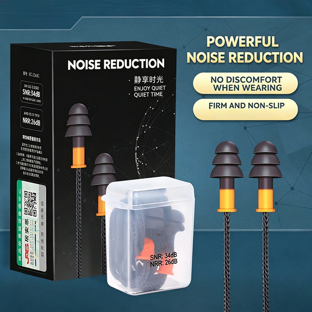 Christmas Tree Earplugs Are Noise-proof and Sleep-proof. Super Soundproof Industrial Noise-reducing Swimming Waterproof Earplugs
