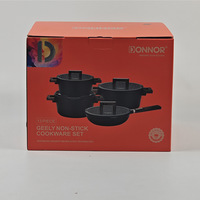 Ensemble de 13 ustensiles de cuisine forgés anti-rayures de qualité supérieure, comprenant une casserole de 20-28 cm et une poêle à frire de 26 cm, design écologique, choix idéal pour améliorer votre cuisine