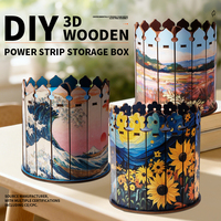 Ensemble de barils et de conteneurs de rangement faits à la main en MDF - Ornements décoratifs artistiques pour la maison et solutions de rangement rustiques pour les maisons modernes
