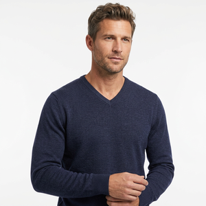 Pull en maille de luxe anti-rides et anti-rétrécissement pour homme, coupe ajustée, design confortable, tendance automne-hiver 2026, OEM bienvenu - Product Image 2