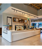 Comptoirs de bar à collations en pierre artificielle au design moderne et élégant pour hôtel, salle de sport, mobilier commercial écologique