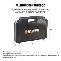 Vollplus VPHT95246 Juego de 246 Piezas de Herramientas Manuales para Brocas con Embalaje BMC de Alta Calidad