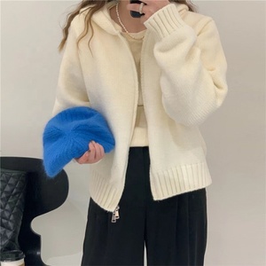 Maglione Cis <span class=keywords><strong>donna</strong></span> autunno e inverno maglione <span class=keywords><strong>con</strong></span> cappuccio di alta qualità cappotto tinta unita <span class=keywords><strong>Cardigan</strong></span> <span class=keywords><strong>Cardigan</strong></span> da <span class=keywords><strong>donna</strong></span> - Product Image 3