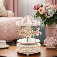 SHUANGYUAN Boîte à musique de Noël à prix avantageux, type classique, carrousel, cadeau préféré des enfants, fournisseur pour fêtes, décoration d'intérieur